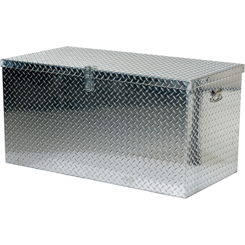 Aluminum Treadplate Portable Tool Box, 25-1/16" D x 49-1/4" W x 24" H, Silver Equipment World