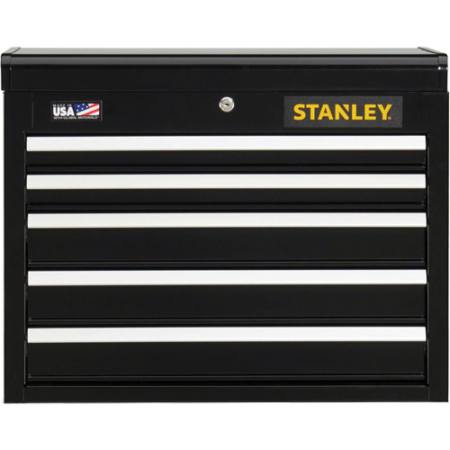 300 Series Tool Chest, 26" W, 5 Drawers, Black Equipment World