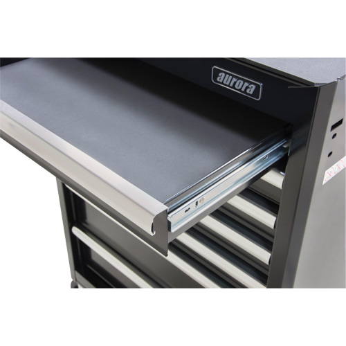 Industrial Tool Cart, 7 Drawers, 27" W x 18-3/4" D x 39" H, Black Equipment World