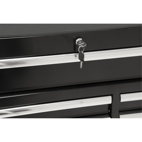 Industrial Tool Cart, 11 Drawers, 41" W x 18-3/4" D x 39-1/3" H, Black Equipment World