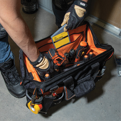 Tradesman Pro Wide-Open Tool Bag, Ballistic Nylon, 42 Pockets, Black Equipment World