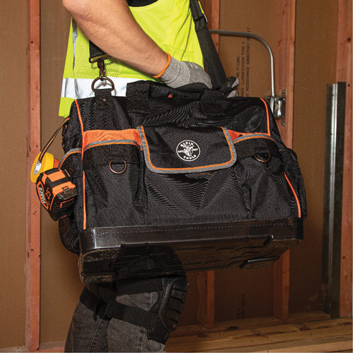 Tradesman Pro Wide-Open Tool Bag, Ballistic Nylon, 42 Pockets, Black Equipment World
