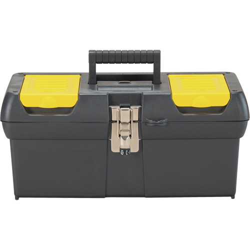 2000 Series Tool Box with Tray, 16" W x 7-1/10" D x 8-1/10" H, Black/Yellow Equipment World