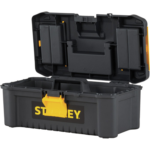 Essential&reg; Tool Box with Tray, 12-1/2" W x 7-3/8" D x 5-1/8" H, Black/Yellow Equipment World