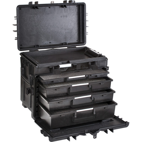Mobile Tool Chest With Drawers, 3 Drawers, 22-4/5" W x 15" D x 18" H, Black Equipment World