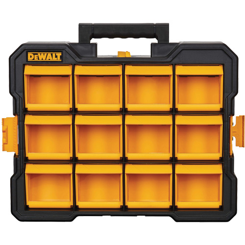 Flip-Bin Organizer, 3-7/8" W x 17-3/4" D x 13-7/8" H, Black/Yellow Equipment World