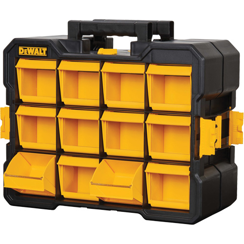 Flip-Bin Organizer, 3-7/8" W x 17-3/4" D x 13-7/8" H, Black/Yellow Equipment World