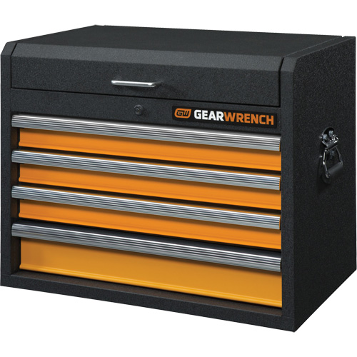 GSX Series Tool Chest, 26" W, 4 Drawers, Black/Orange Equipment World
