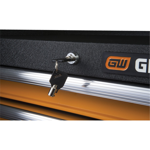 GSX Series Tool Chest, 26" W, 4 Drawers, Black/Orange Equipment World