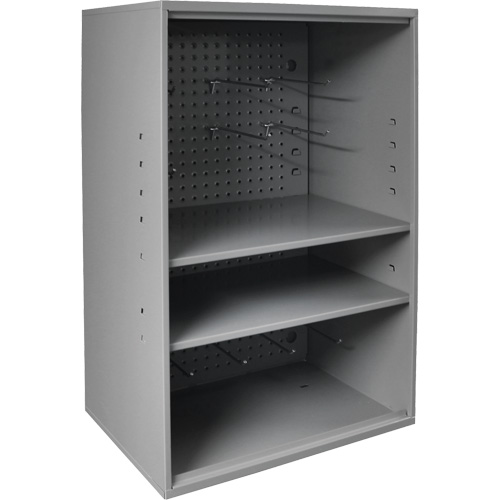 Abrasive Storage Cabinet with Pegboard, Steel, 19-7/8" x 14-1/4" x 32-3/4", Grey Equipment World