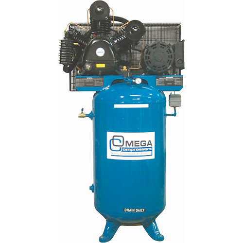 Industrial Series Air Compressors - Vertical Compressors - Two Stage, 66.6 Gal. (80 US Gal) Equipment World