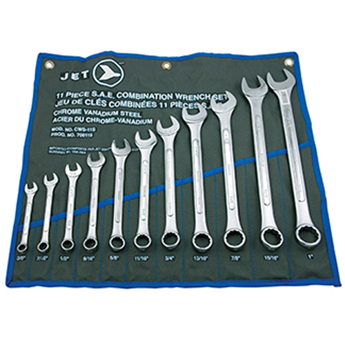 11-Piece SAE Raised Panel Combination Wrench Set, Combination, 11 Pieces, Imperial Equipment World