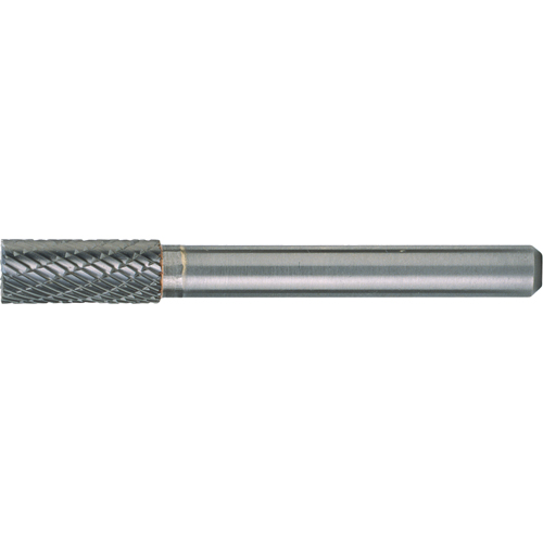 Solid Carbide Burrs - Cylinder Shape with End Cut, SB-6, 5/8" Dia., 1/4" Shank, 1" Depth of Cut Equipment World