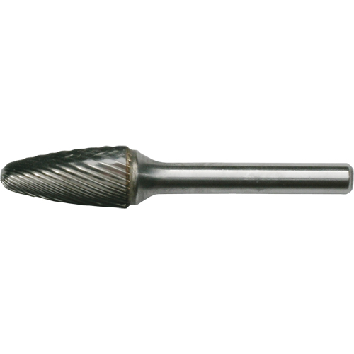 Solid Carbide Burrs - Tree Shape with Ball Nose, SF-13, 1/2" Dia., 3/4" Depth of Cut Equipment World
