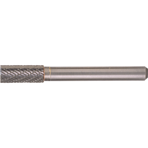 Solid Carbide Burrs - Cylinder Shape with No End Cut, SA-3, 3/8" Dia., 1/4" Shank Equipment World