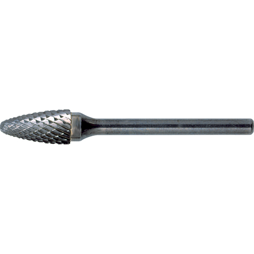 Solid Carbide Burrs - Tree Shape with Ball Nose, SF-7, 3/4" Dia., 1" Depth of Cut Equipment World