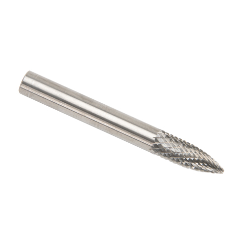 Solid Carbide Burrs - Tree Shape Pointed End, SG-1, 1/4" Dia., 1/8" Shank Equipment World