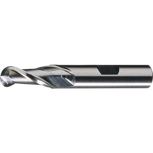 Centre Cutting Ball Nose Single End Finishers, 1/2" Dia., 2 Flutes, Cobalt Equipment World