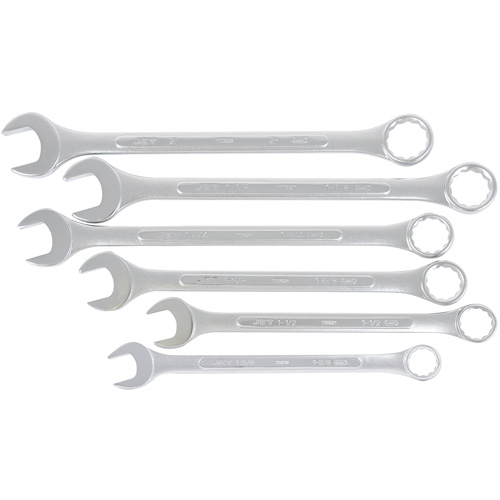 Fully Polished Long Pattern Combination Wrench Set, Combination, 6 Pieces, Imperial Equipment World