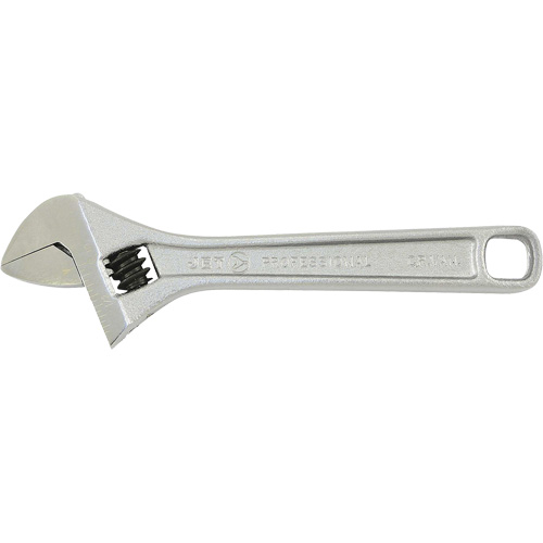 AWP-6 Super Heavy-Duty Professional Adjustable Wrench, 6" L, 15/16" Max Width, Chrome Equipment World