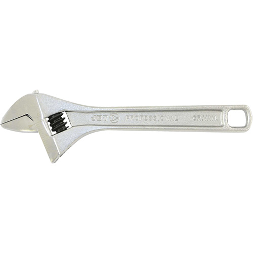 AWP-8 Super Heavy-Duty Professional Adjustable Wrench, 8" L, 1-1/8" Max Width, Chrome Equipment World