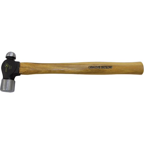 Heavy-Duty Hickory Handle Ball Pein Hammer, 24 oz. Head Weight, Plain Face, Wood Handle Equipment World