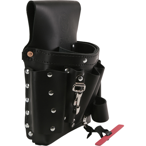Extra-Capacity Tool Pouches, Multiple Tool Holder, Leather, 8 Pockets Equipment World