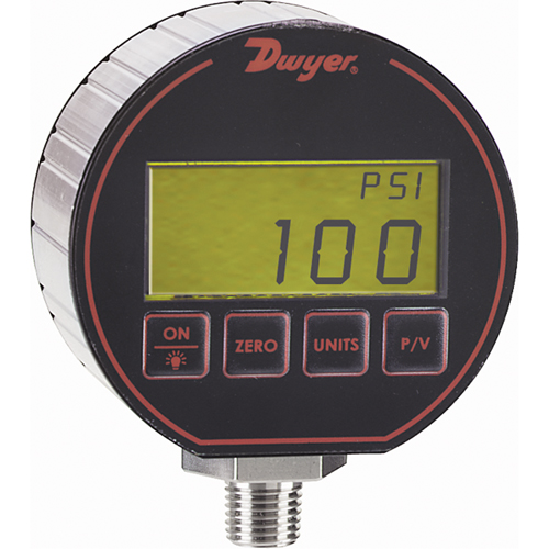 Pressure Gauge, 3" , 100 psi, Bottom Mount, Digital Equipment World
