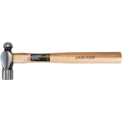 Ball Pein Hammer, 24 oz. Head Weight, Plain Face, Wood Handle Equipment World