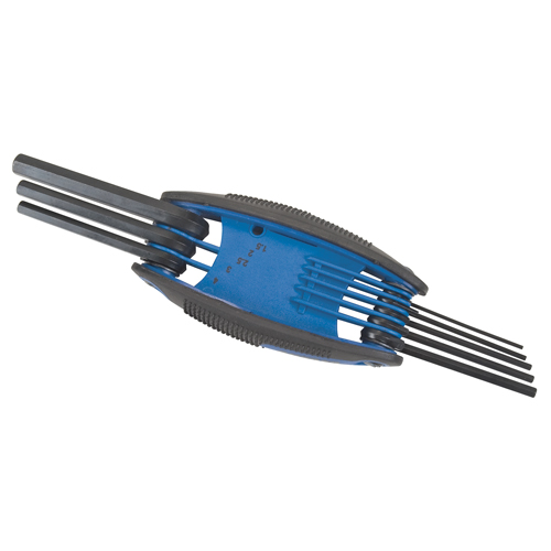 Folding Hex Key Set, 8 Pcs., Metric Equipment World