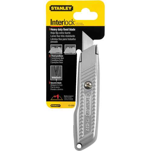 Fixed Blade Interlock&reg; Utility Knife, 5-1/2", Metal Blade Equipment World