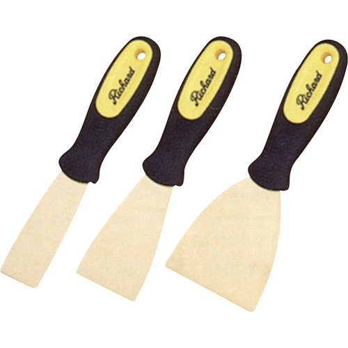 Stiff Wall Scrapers, 1-1/4", Brass Blade Equipment World