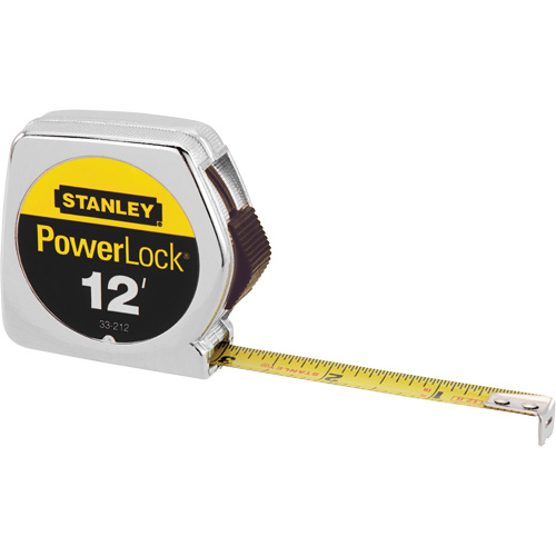 PowerLock&reg; Tape Measure, 1/2" x 12', Imperial Graduations Equipment World