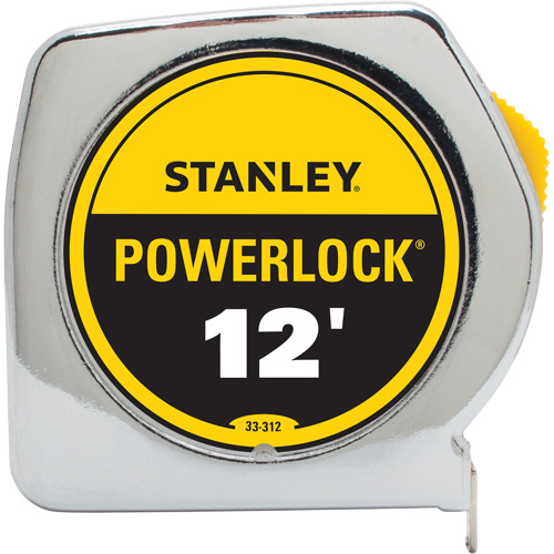 PowerLock&reg; Tape Measure, 3/4" x 12', Imperial Graduations Equipment World