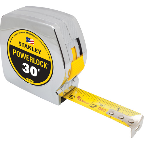 PowerLock&reg; Tape Measure, 1" x 30', Imperial Graduations Equipment World