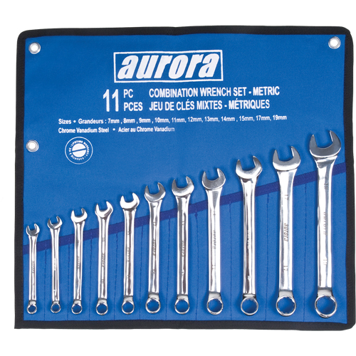Wrench Set, Combination, 11 Pieces, Metric Equipment World