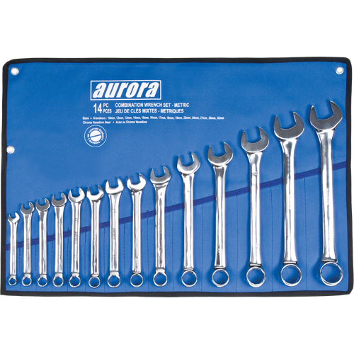 Wrench Set, Combination, 14 Pieces, Metric Equipment World