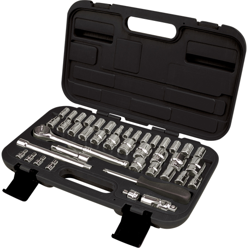1/4" & 3/8" Drive SAE/Metric Socket Set, 41 Pcs Equipment World