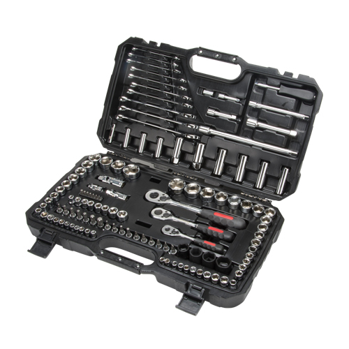 1/4", 3/8" & 1/2" Drive SAE/Metric Socket & Wrench Set, 120 Pcs, Deep Equipment World