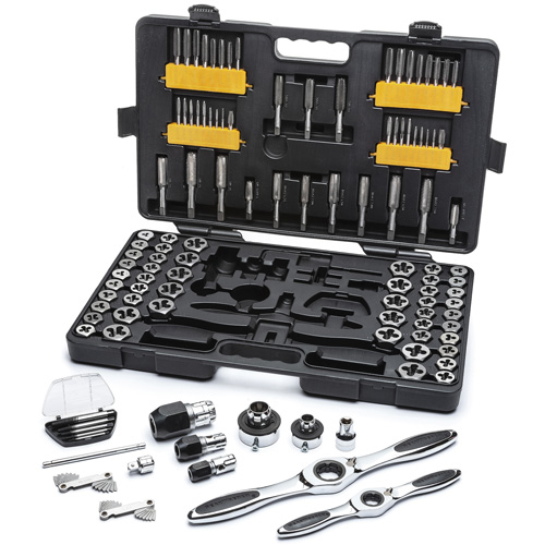 SAE/Metric Ratcheting Tap & Die Set, 114 Pieces Equipment World