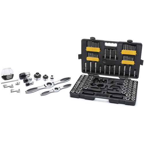 SAE/Metric Ratcheting Tap & Die Set, 114 Pieces Equipment World