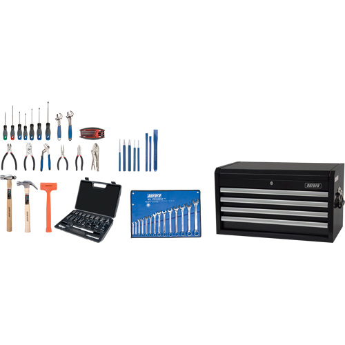 Starter Tool Set with Steel Chest, 70 Pieces Equipment World