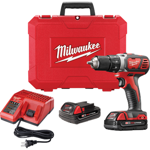 M18 Compact Drill/Driver Kit, Lithium-Ion, 18 V, 1/2" Chuck, 500 in-lbs Torque Equipment World