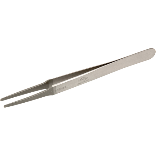 Tweezers - Flat Round Tips, Straight - 4.75" (120 mm) Equipment World