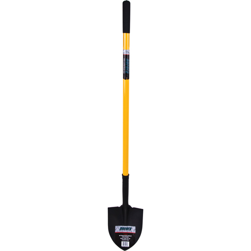 Round Point Shovel, Tempered Steel Blade, Fiberglass, Straight Handle Equipment World