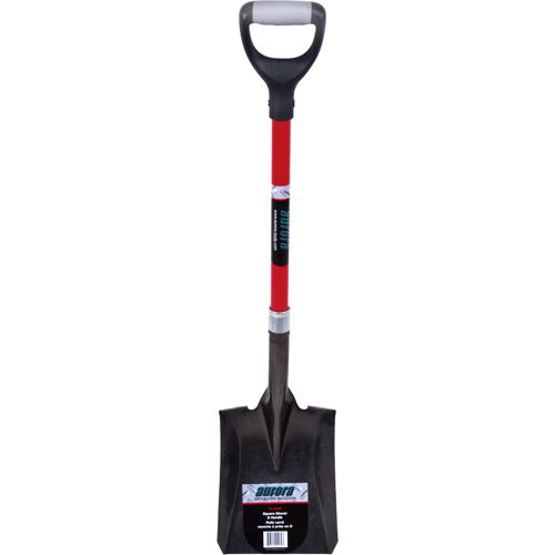 Heavy-Duty Square Shovel, Fibreglass, Carbon Steel Blade, D-Grip Handle, 29-1/2" Long Equipment World