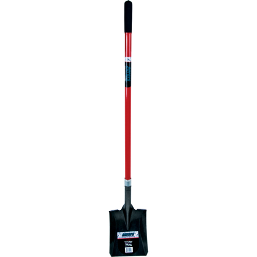 Heavy-Duty Square Shovel, Fibreglass, Carbon Steel Blade, Straight Handle, 47-1/2" Long Equipment World