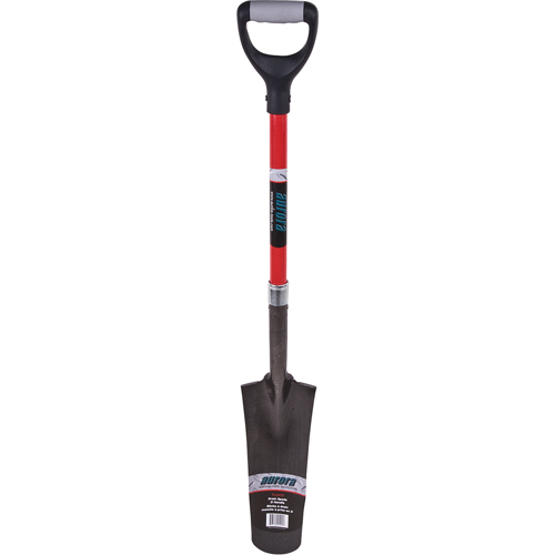 Heavy-Duty Drain Spade, Carbon Steel, 14" x 5-1/2" Blade, 29" L, D-Grip Handle Equipment World