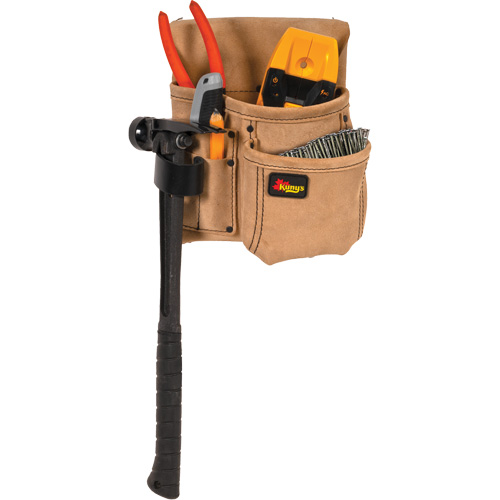 Half Carpenter Apron, Multiple Tool Holder, Leather, 4 Pockets Equipment World