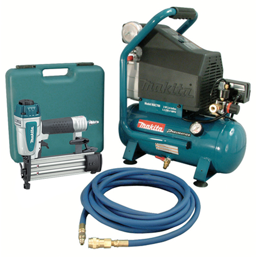 Trousses de compresseur d'air et Cloueuse Brad, &eacute;lectrique, 2,6 gal. (2,6 gal. US), 130 PSI, 120/1 V Equipment World
